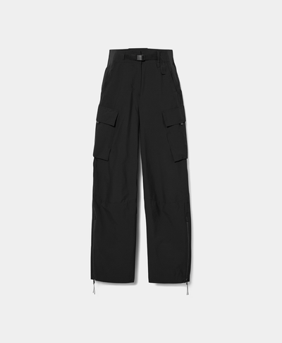 Pantalones De Senderismo StraIght Fit Para Mujer, Negro