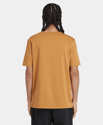 Playera Regular Fit Con Logo Lineal Para Hombre, Amarillo