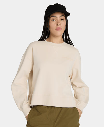 Sudadera Relaxed Fit Para Mujer, Beige