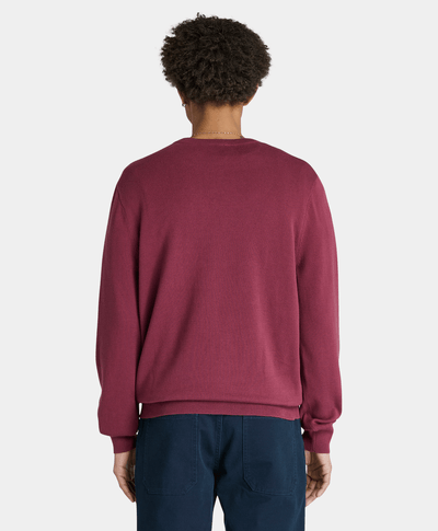 Suéter De Algodón Regular Fit Para Hombre, Vino