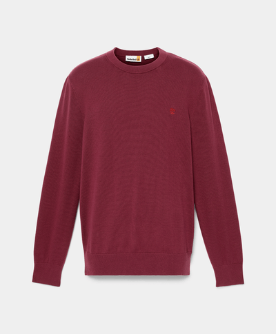 Suéter De Algodón Regular Fit Para Hombre, Vino