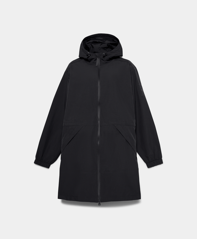Chamarra Parka Relaxed Fit Impermeable Waterproof Para Mujer, Negro