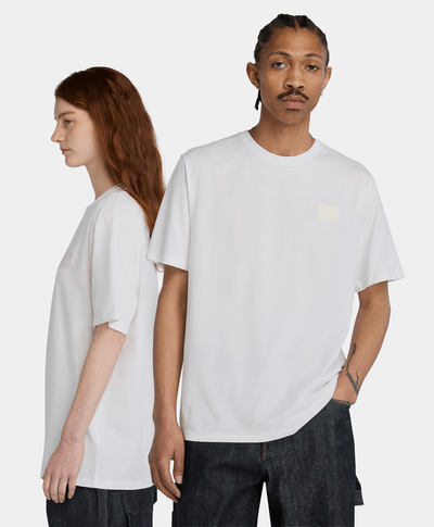 Playera Authentic Fit Con Logo De Silicon Unisex, Blanco