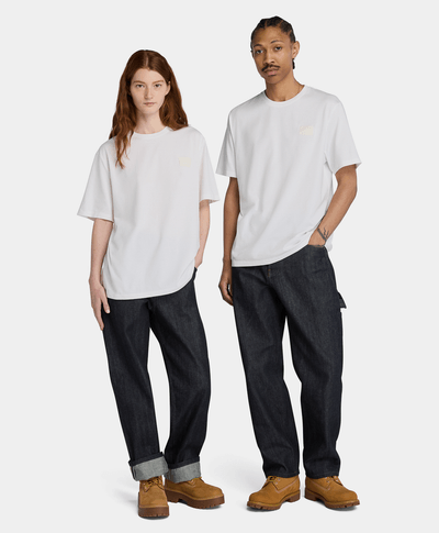 Playera Authentic Fit Con Logo De Silicon Unisex, Blanco