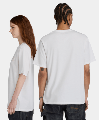 Playera Authentic Fit Con Logo De Silicon Unisex, Blanco