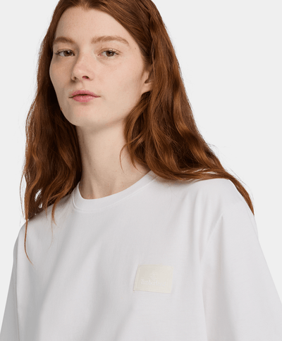 Playera Authentic Fit Con Logo De Silicon Unisex, Blanco