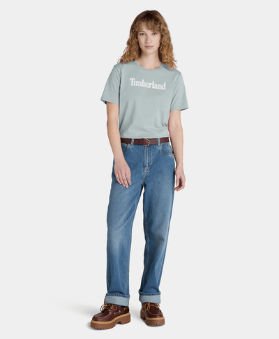 Playera Regular Fit Para Mujer, Azul