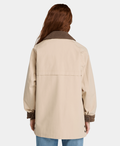Abrigo Barn Impermeable Waterproof Para Mujer, Beige