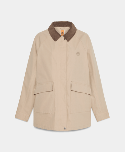 Abrigo Barn Impermeable Waterproof Para Mujer, Beige