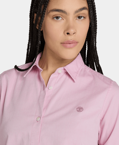 Camisa Oxford Regular Fit Para Mujer, Rosa
