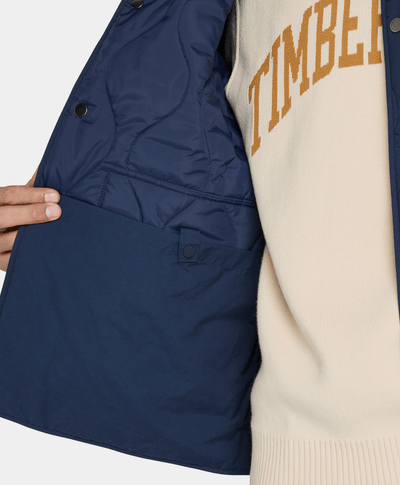 Chamarra Acolchada Repelente al agua Relaxed Fit Hombre, Azul