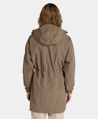 Chamarra Parka Relaxed Fit Impermeable Waterproof Para Mujer, Café