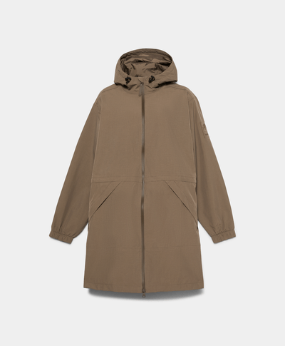 Chamarra Parka Relaxed Fit Impermeable Waterproof Para Mujer, Café