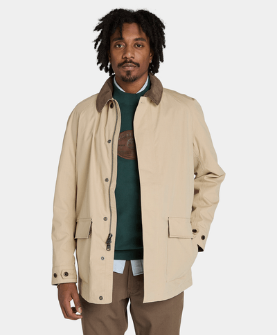 Abrigo Barn Impermeable Waterproof Para Hombre, Beige