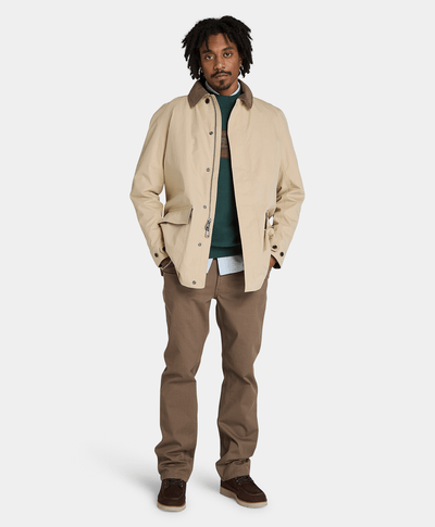 Abrigo Barn Impermeable Waterproof Para Hombre, Beige