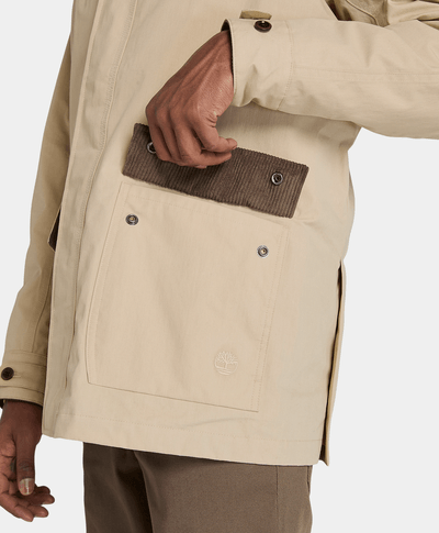 Abrigo Barn Impermeable Waterproof Para Hombre, Beige