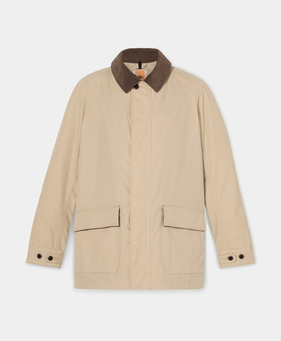 Abrigo Barn Impermeable Waterproof Para Hombre, Beige