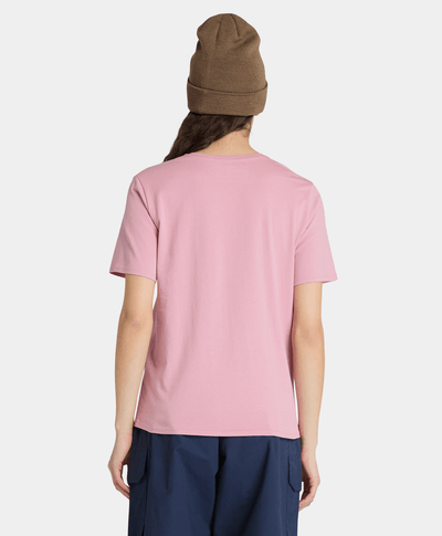Playera Con Logo Bordado Regular Fit Para Mujer, Rosa