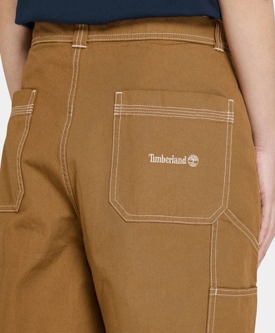 Pantalón de carpintero de lona de algodón para Hombre, Amarillo