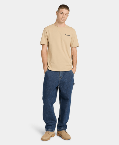Playera de manga corta con estampado de oso para Hombre, Amarillo