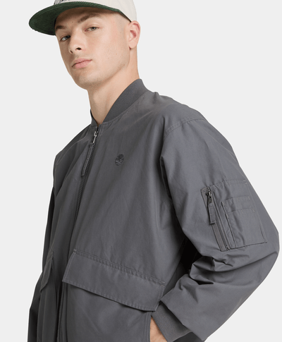 Bomber utilitaria repelente al agua para Hombre, Negro