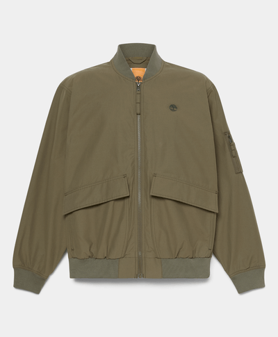 Bomber utilitaria repelente al agua para Hombre, Verde