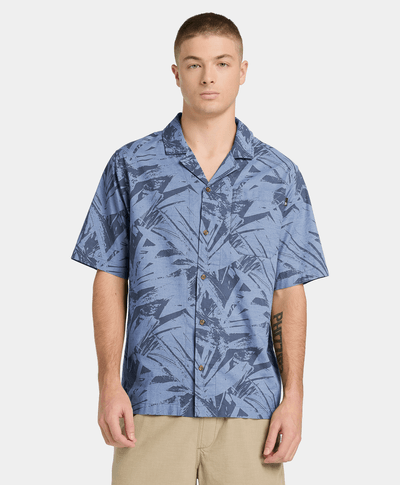 Camisa de manga corta estampada para Hombre, Azul