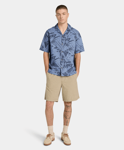 Camisa de manga corta estampada para Hombre, Azul