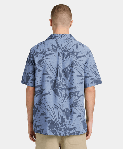 Camisa de manga corta estampada para Hombre, Azul