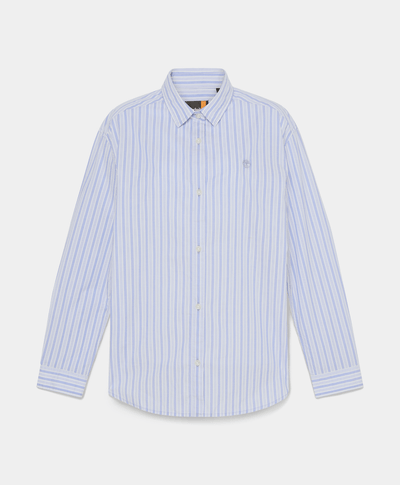 Camisa de manga larga con rayas múltiples para Mujer, Azul