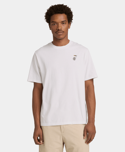 Playera con estampado de algodón para Hombre, Blanco