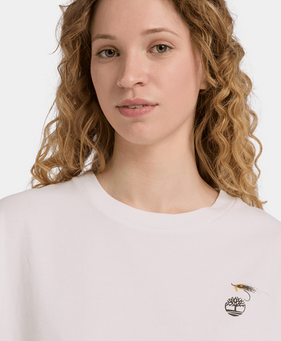 Playera con estampado de algodón para Hombre, Blanco