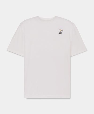 Playera con estampado de algodón para Hombre, Blanco