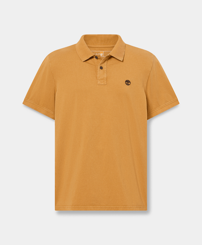 Polo de manga corta de algodón Oyster River para Hombre, Amarillo