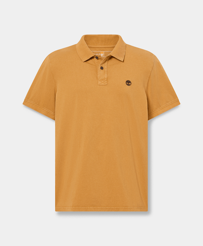 Polo de manga corta de algodón Oyster River para Hombre, Amarillo