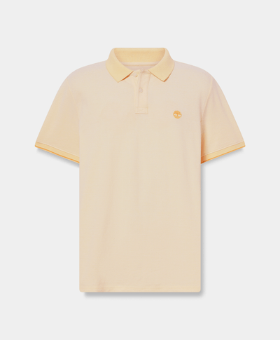Polo de manga corta de algodón Oyster River para Hombre, Amarillo