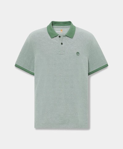 Polo de manga corta de algodón Oyster River para Hombre, Verde
