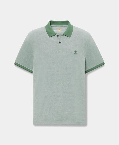 Polo de manga corta de algodón Oyster River para Hombre, Verde