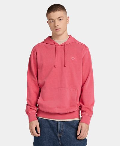 Sudadera Merrymack River teñida con gorro para Hombre, Rojo