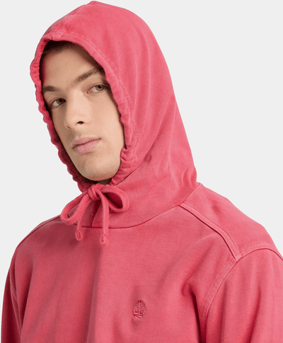 Sudadera Merrymack River teñida con gorro para Hombre, Rojo