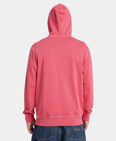 Sudadera Merrymack River teñida con gorro para Hombre, Rojo