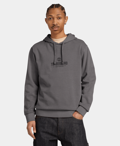 Sudadera teñida con gorro para Hombre, Negro