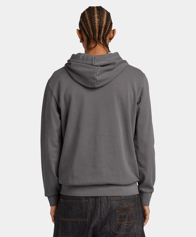 Sudadera teñida con gorro para Hombre, Negro