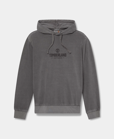 Sudadera teñida con gorro para Hombre, Negro