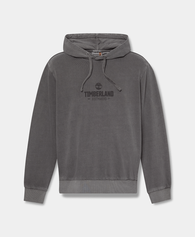 Sudadera teñida con gorro para Hombre, Negro