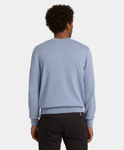 Suéter con cuello redondo de algodón Johns River para Hombre, Azul