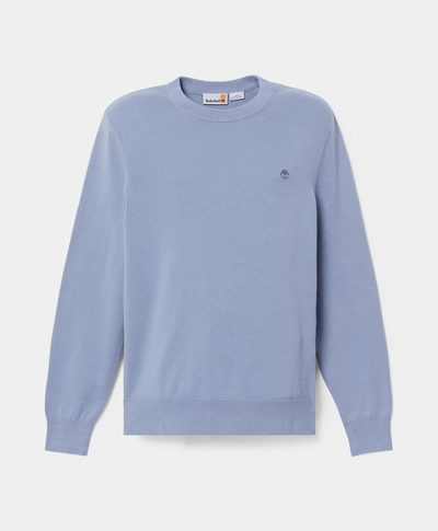 Suéter con cuello redondo de algodón Johns River para Hombre, Azul