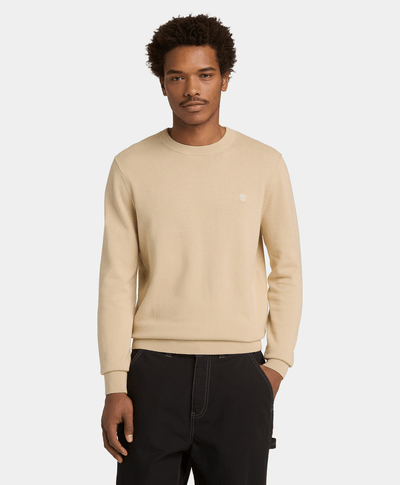 Suéter con cuello redondo de algodón Johns River para Hombre, Beige