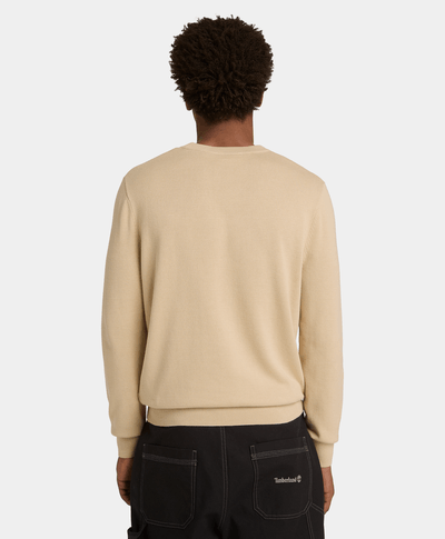 Suéter con cuello redondo de algodón Johns River para Hombre, Beige