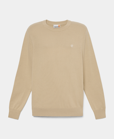 Suéter con cuello redondo de algodón Johns River para Hombre, Beige